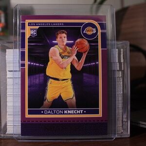 Dalton Knecht Panini NBA Hoops 24-25 Purple Rookie Card - Los Angeles Lakers